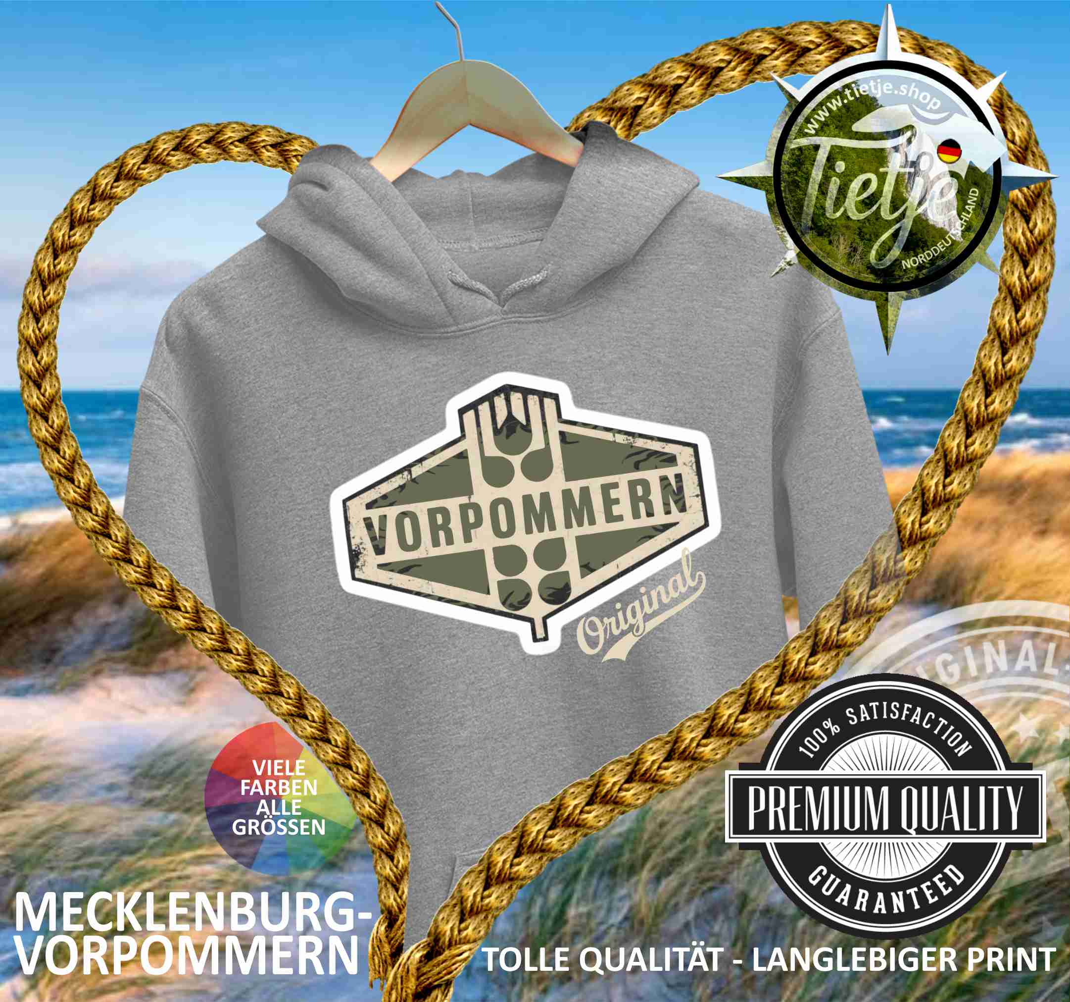MECKLENBURG-VORPOMMERN - VORPOMMERN Original  - Unisex Kapuzenpullover Hoodie