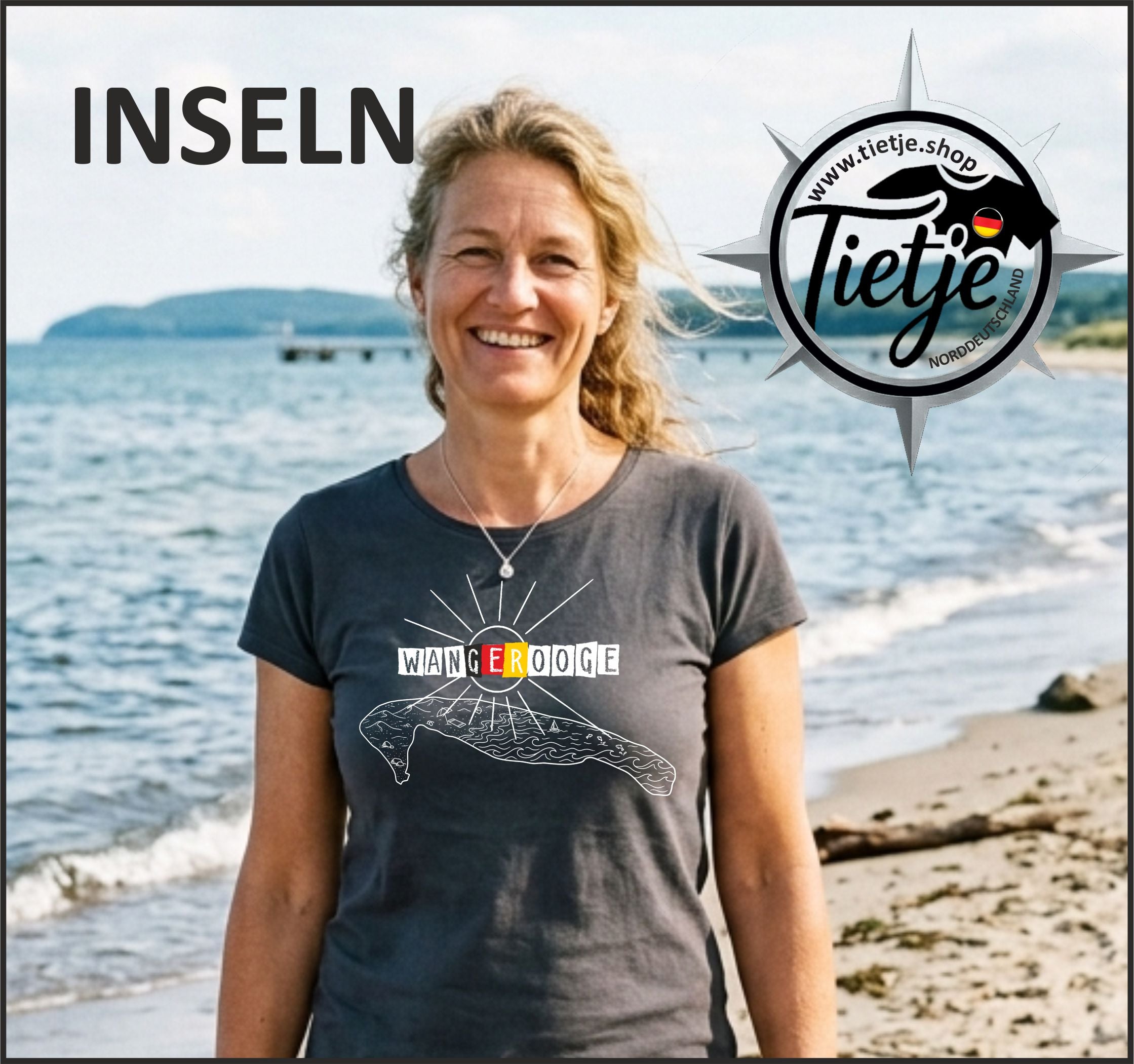 INSELN - WANGEROOGE  - Damen Premiumshirt