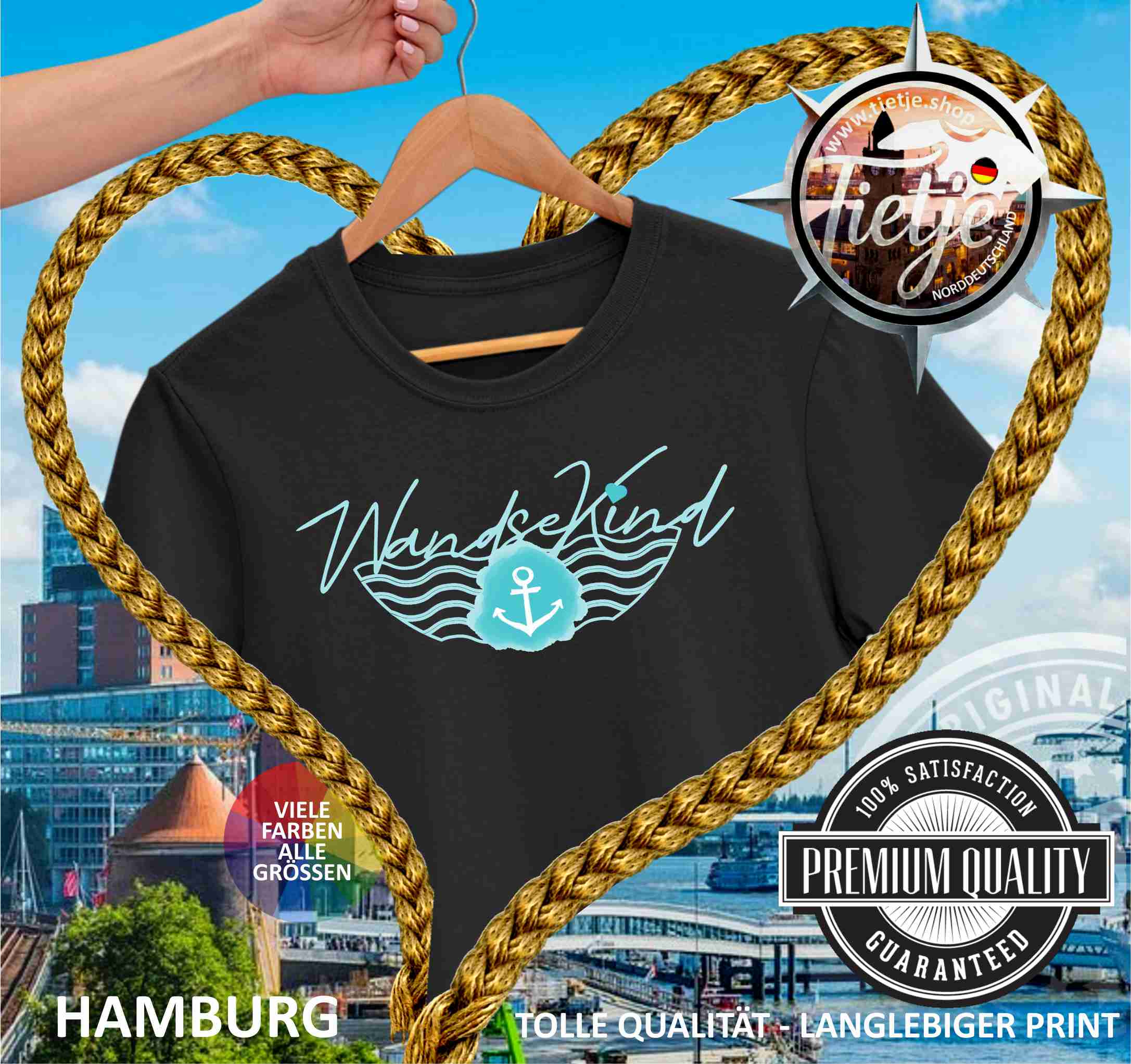 HAMBURG - Wandsekind  - Damen Premiumshirt