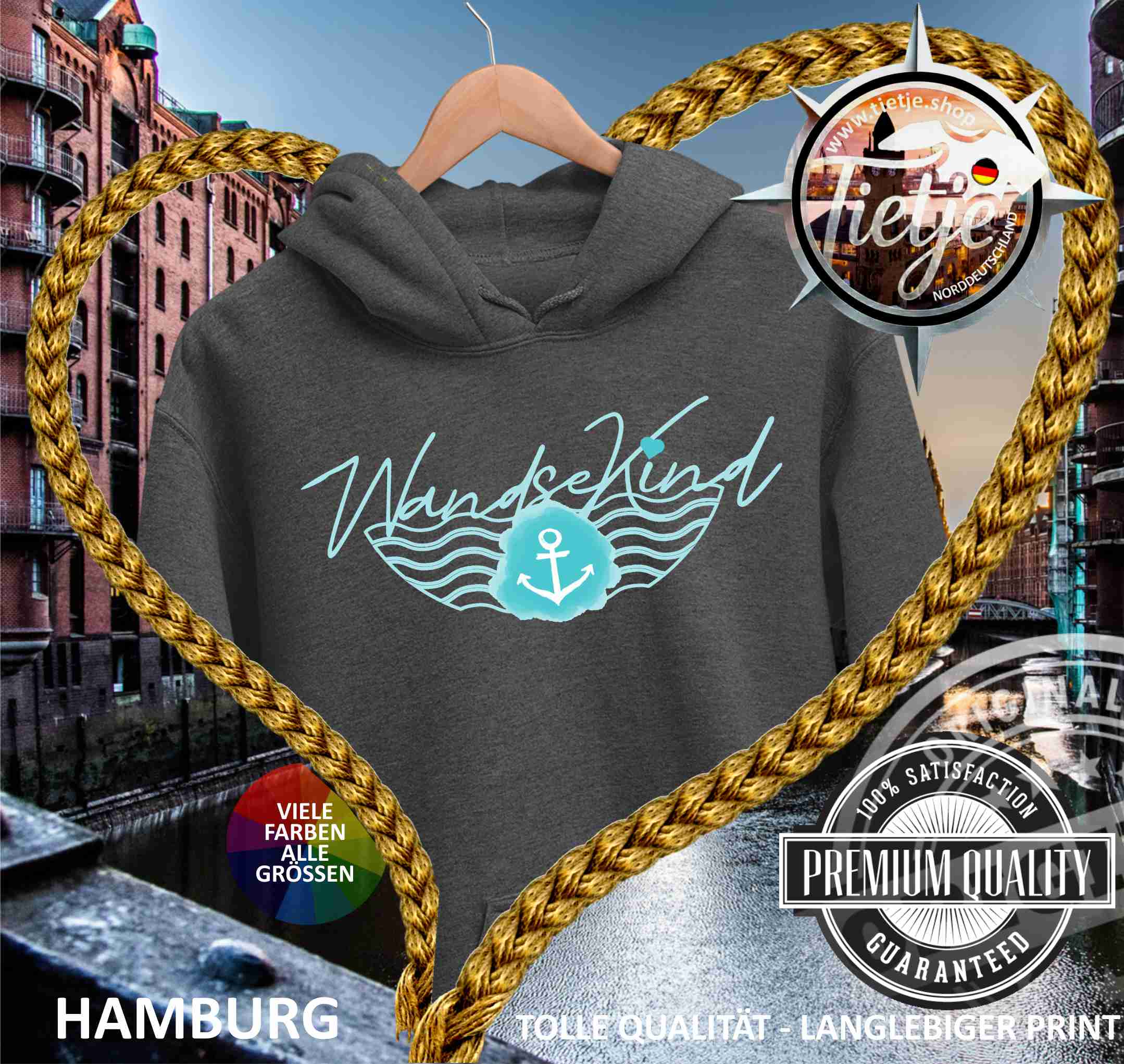 HAMBURG - Wandsekind  - Unisex Kapuzenpullover Hoodie