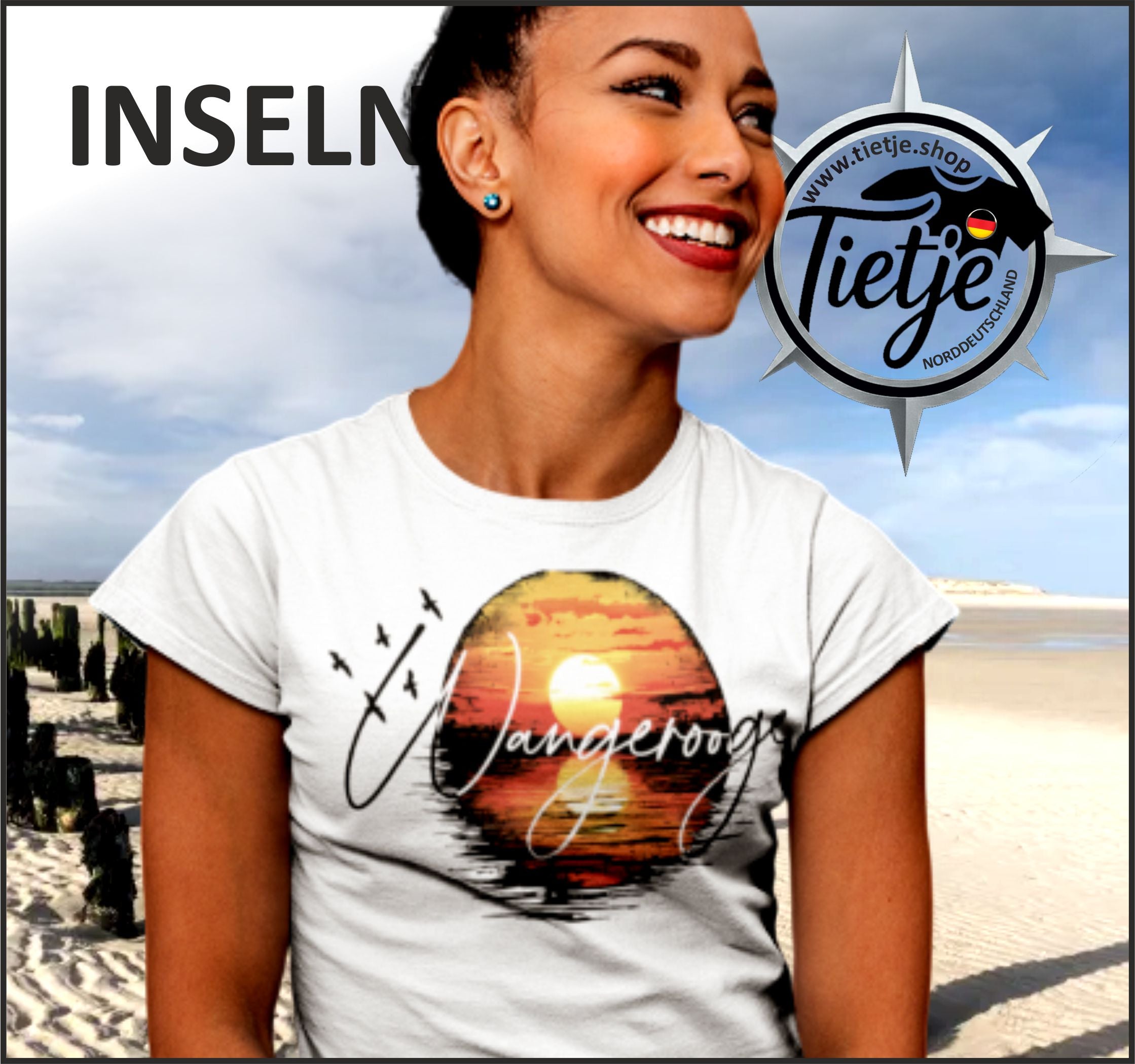 INSELN - WANGEROOGE  - Damen Premiumshirt