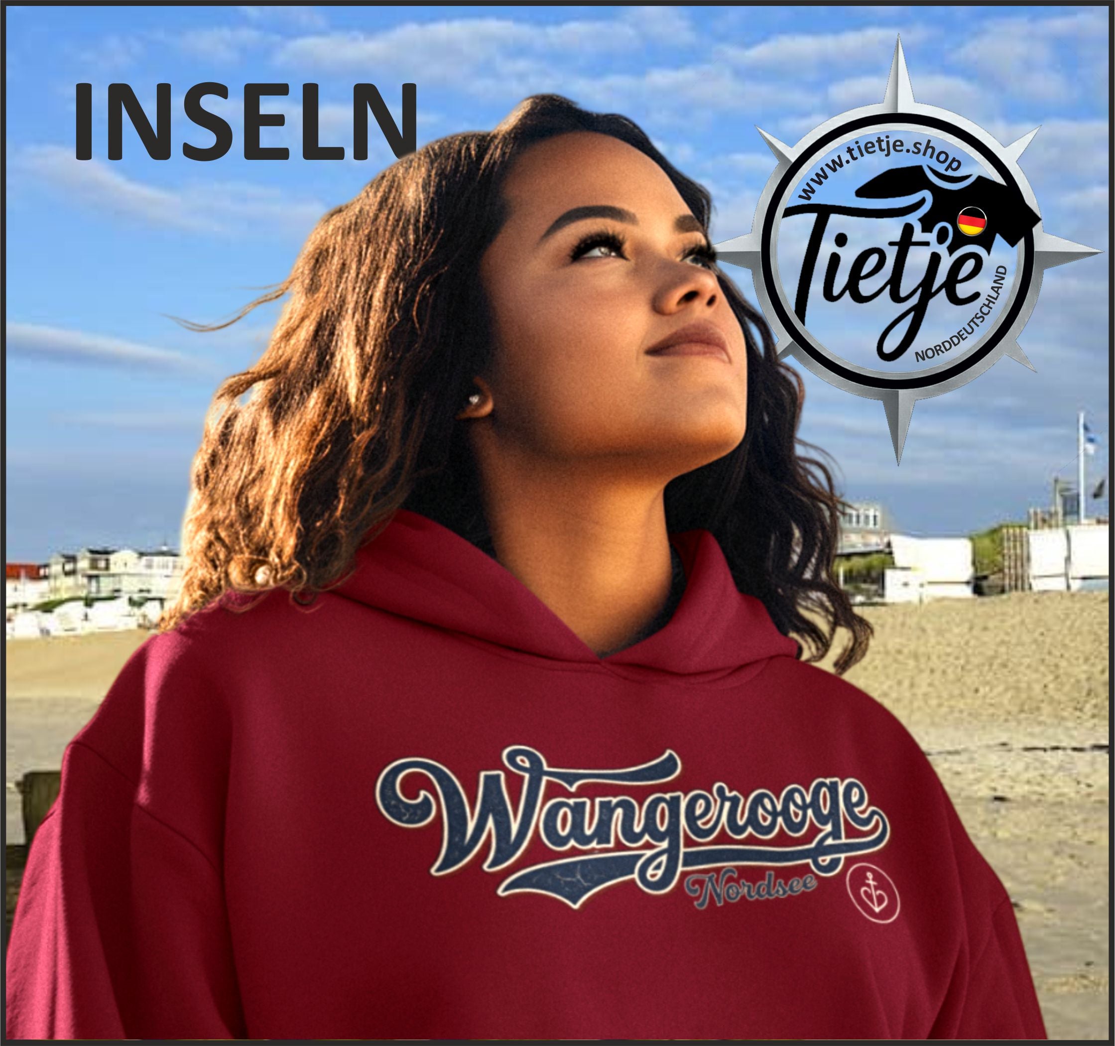 INSELN - WANGEROOGE NORDSEE  - Unisex Kapuzenpullover Hoodie