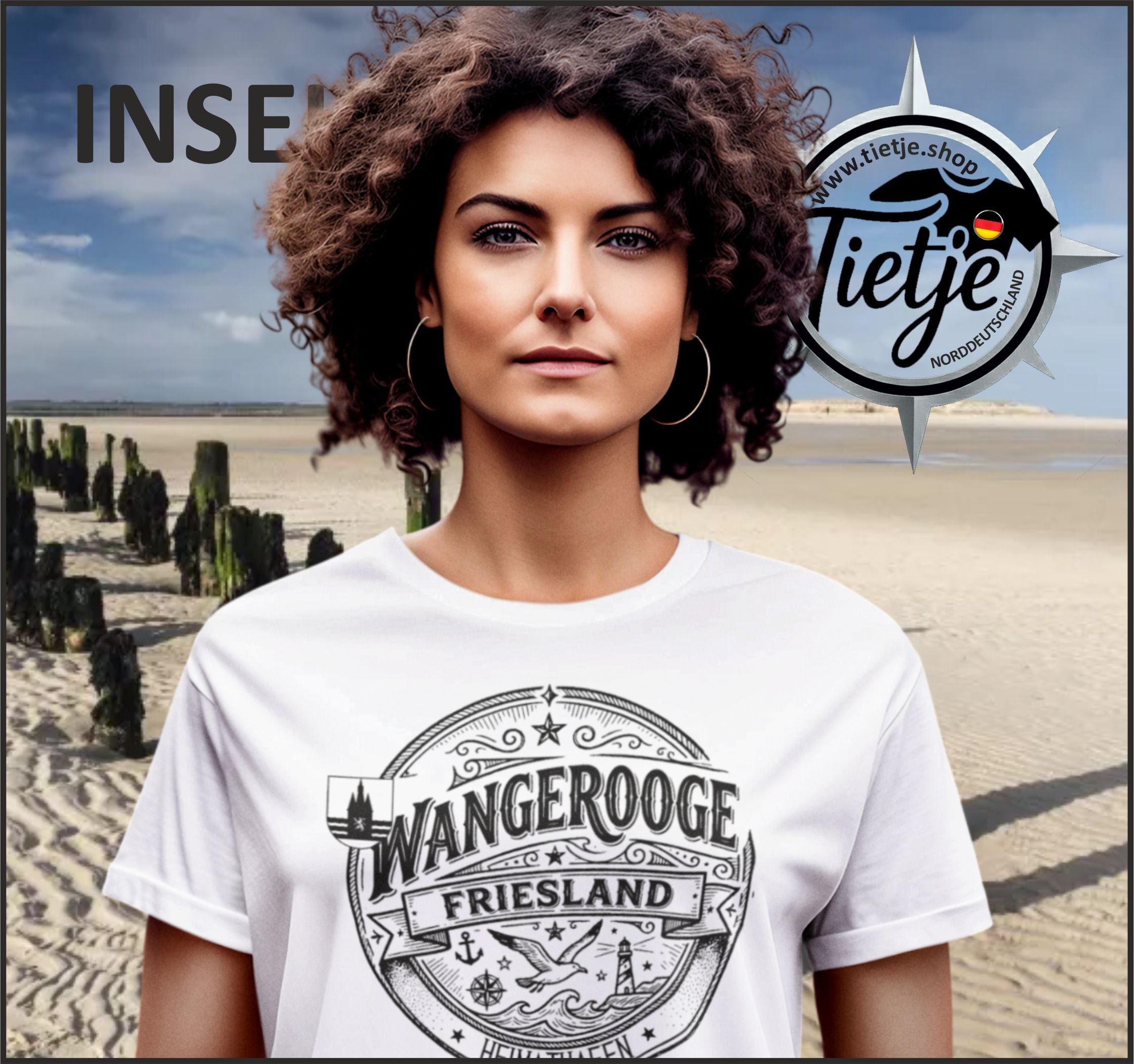 INSELN - WANGEROOGE FRIESLAMD  - Damen Premiumshirt