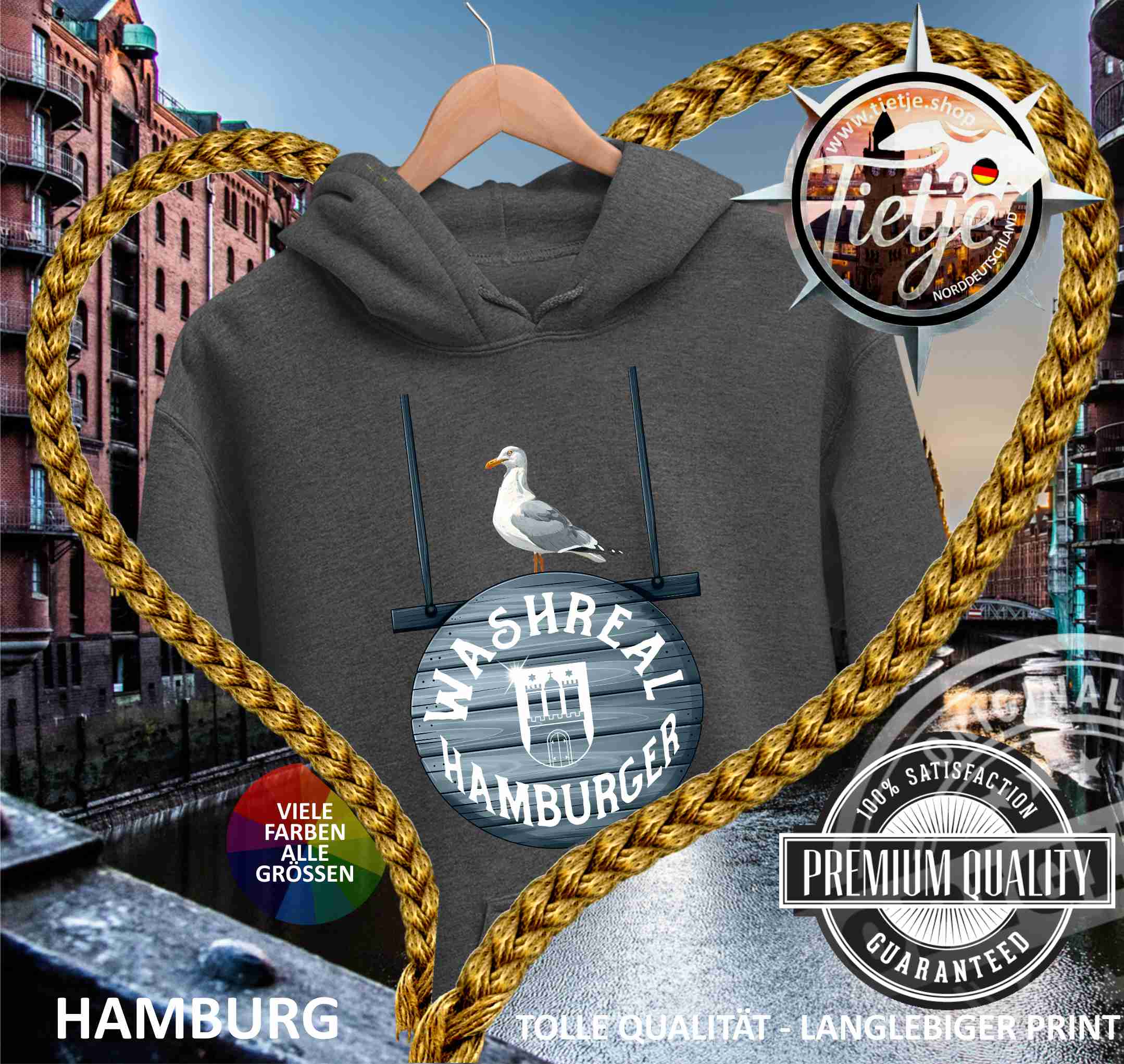 HAMBURG - WASHREAL HAMBURGER  - Unisex Kapuzenpullover Hoodie