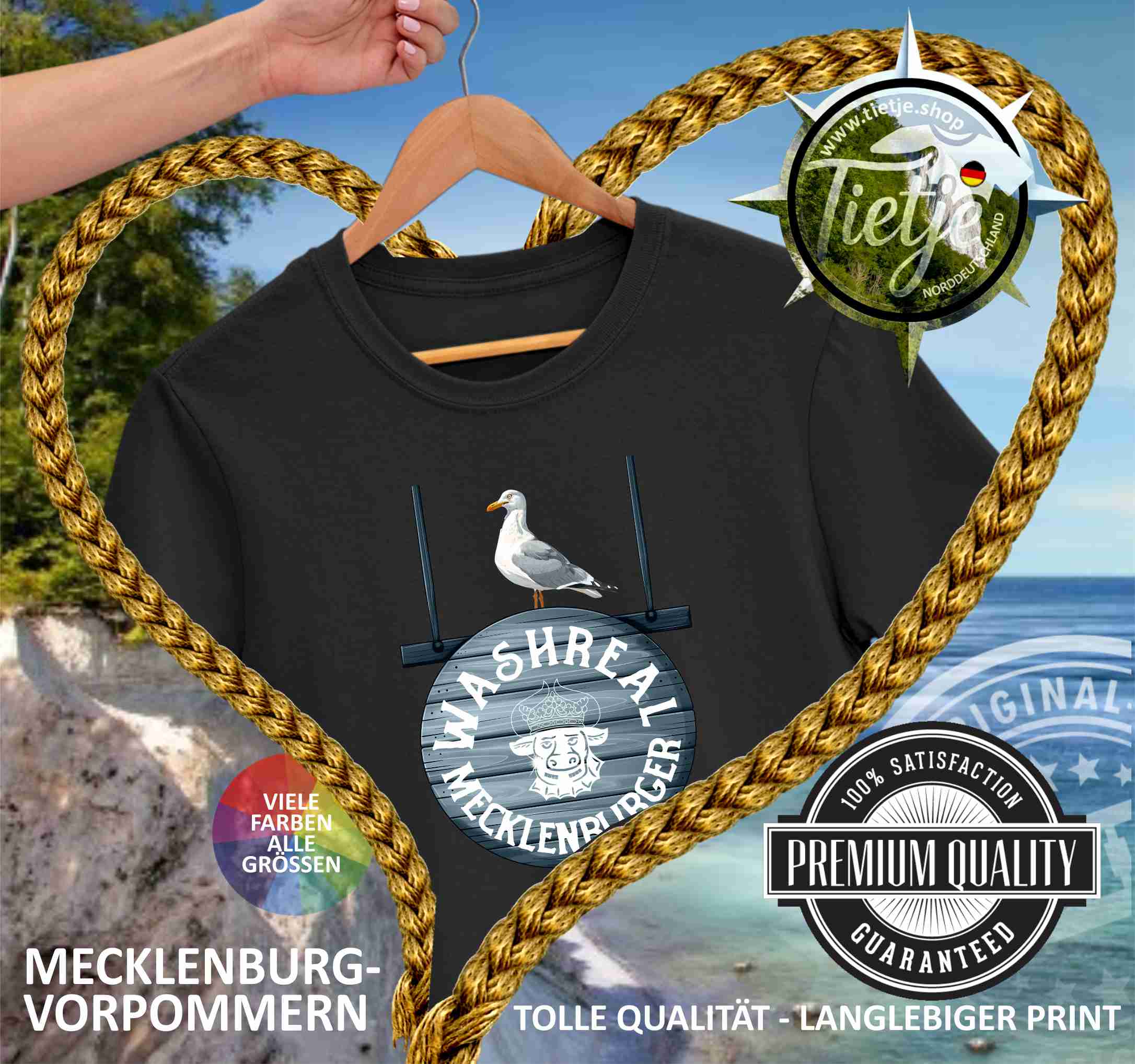 MECKLENBURG-VORPOMMERN - WASHREAL Mecklenburger  - Herren Shirt