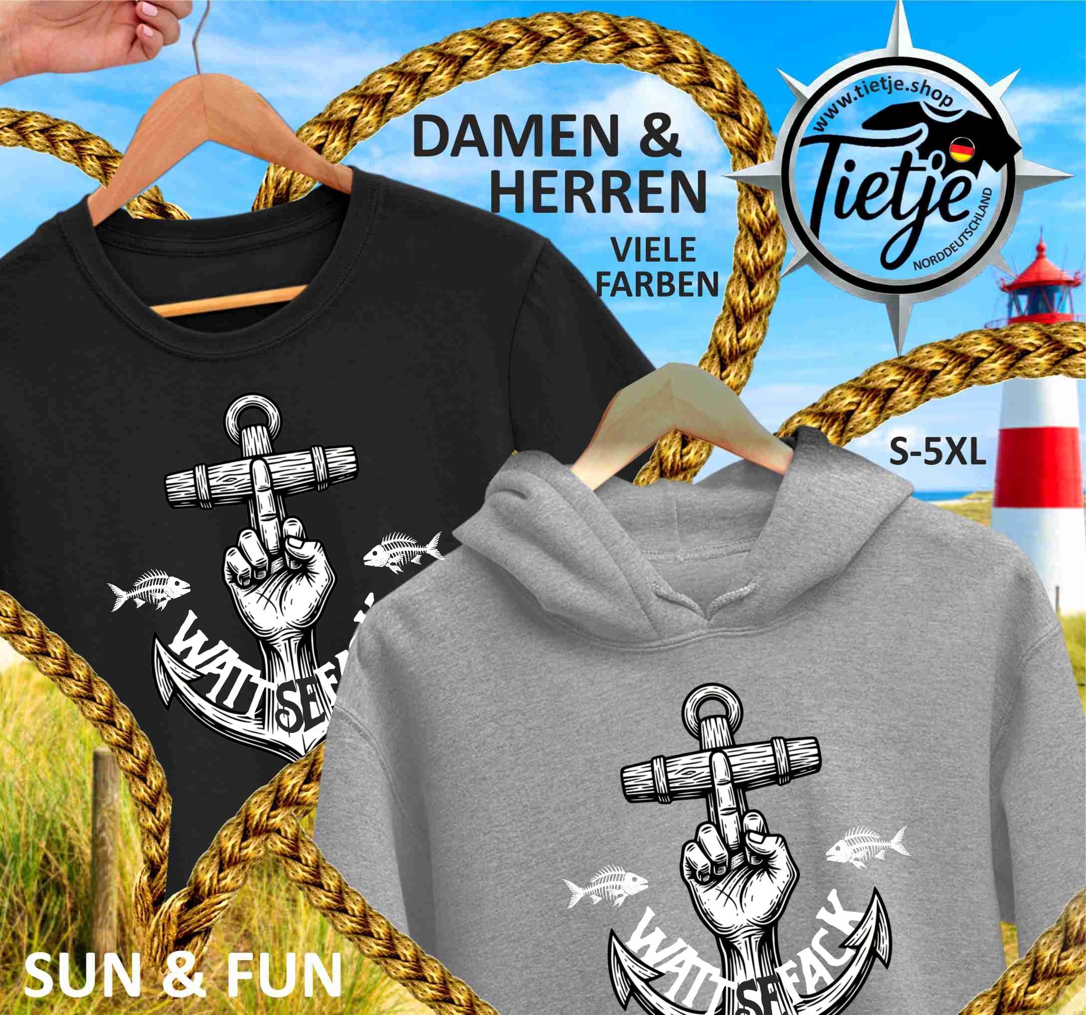 FUN & SUN - WATTSEFACK! - Anker  - Unisex Kapuzenpullover Hoodie
