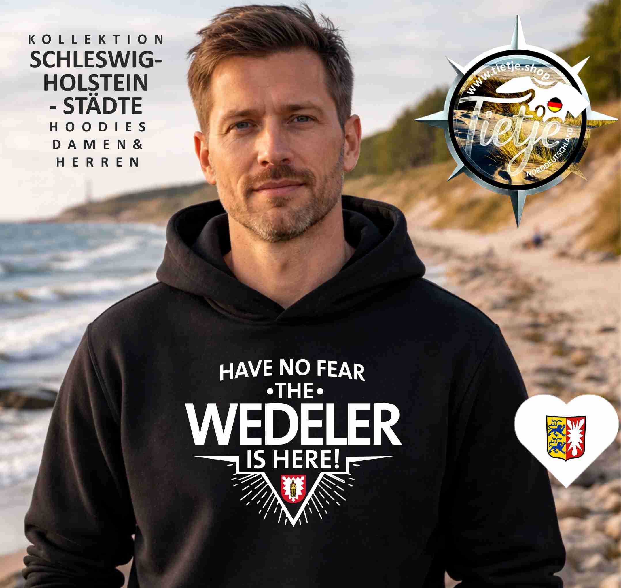 SCHLESWIG-HOLSTEIN - Städte - WEDELER  - Unisex Kapuzenpullover Hoodie