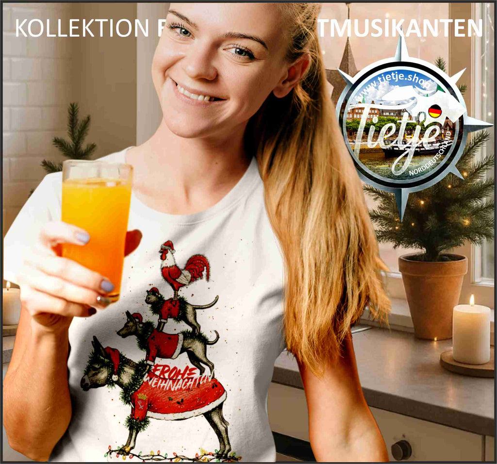 BREMEN - Stadtmusikanten - FROHE WEIHNACHTEN  - Damen Premiumshirt