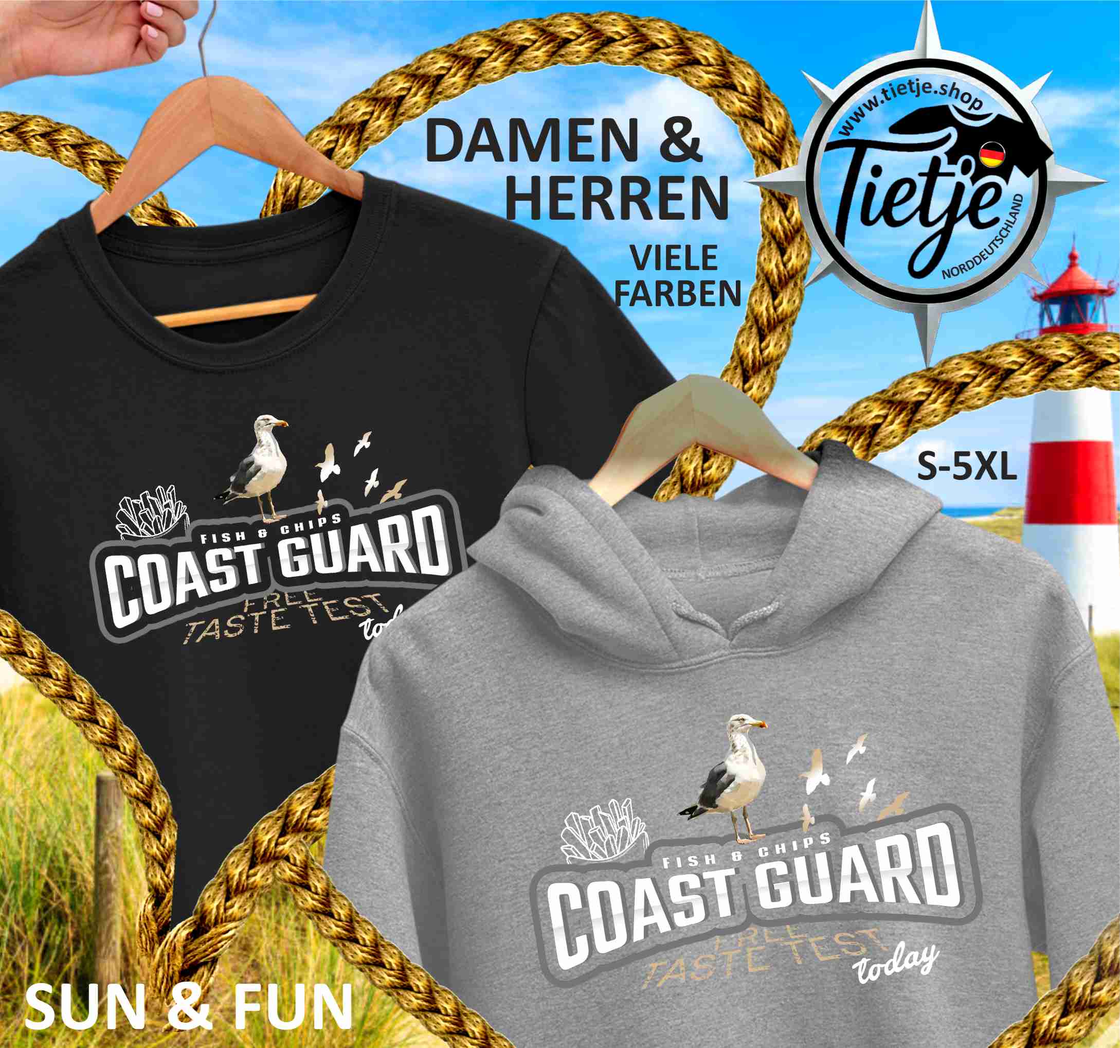FUN & SUN - COAST GUARD  - Herren Shirt