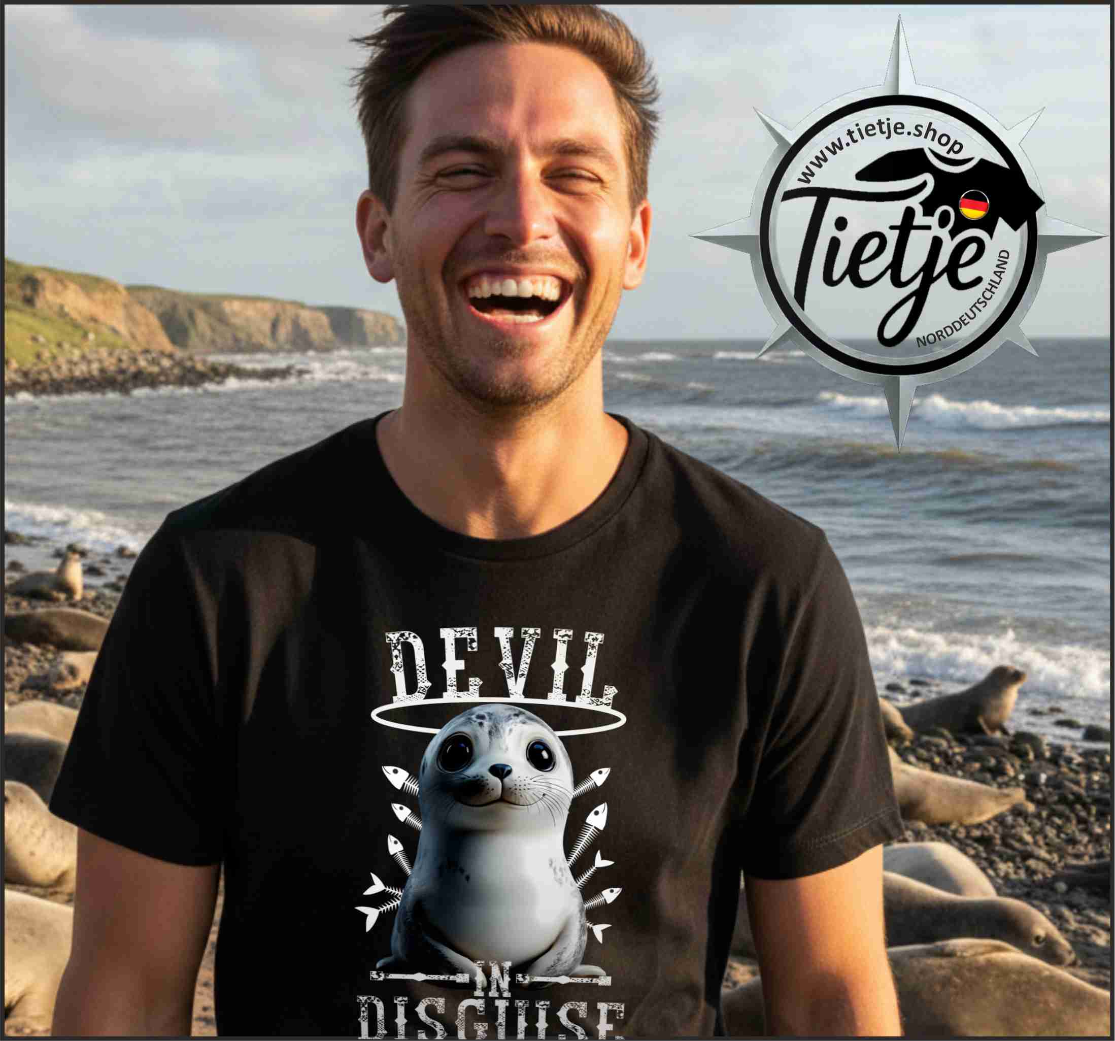 FUN & SUN - DEVIL in DISGUISE  - Herren Shirt