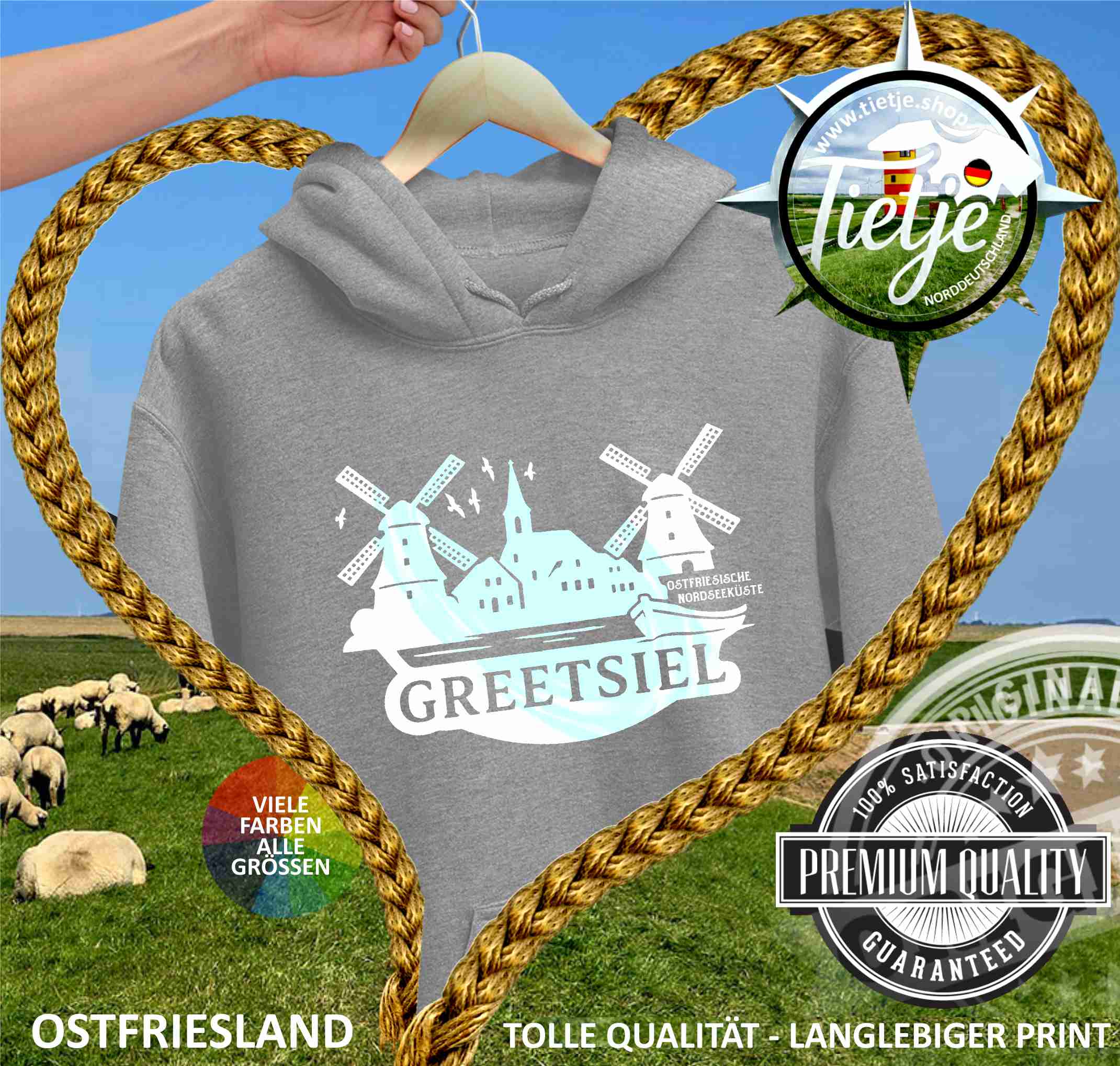 OSTFRIESLAND - GREETSIEL  - Unisex Kapuzenpullover Hoodie