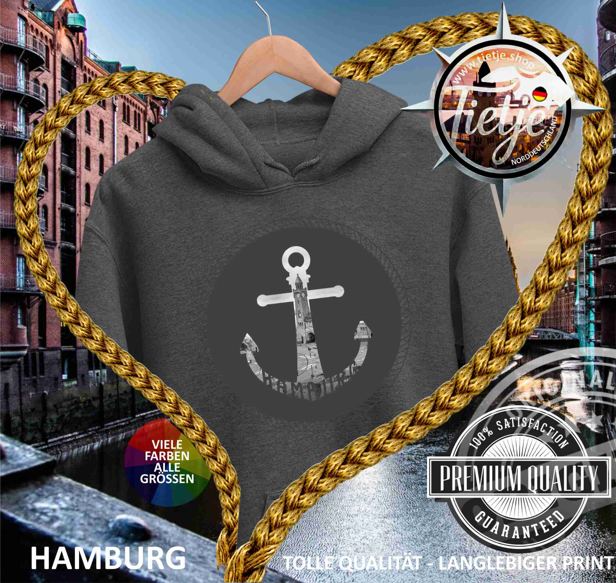 HAMBURG - ANKER  - Unisex Kapuzenpullover Hoodie