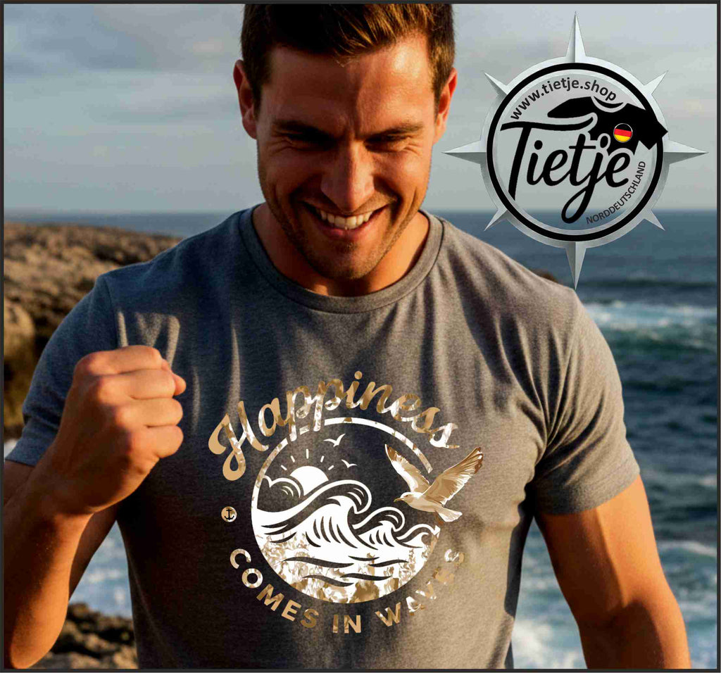 FUN & SUN - HAPPINESS comes in WAVES  - Herren Shirt