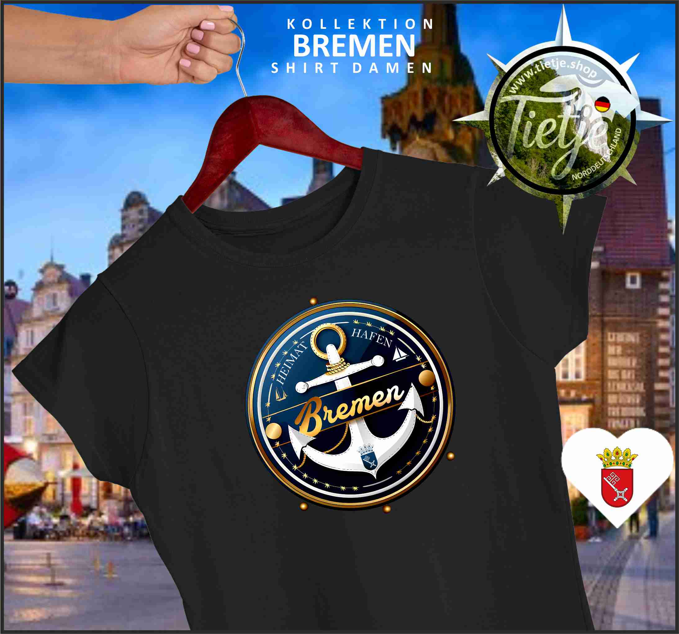 BREMEN - HEIMATHAFEN  - Damen Premiumshirt
