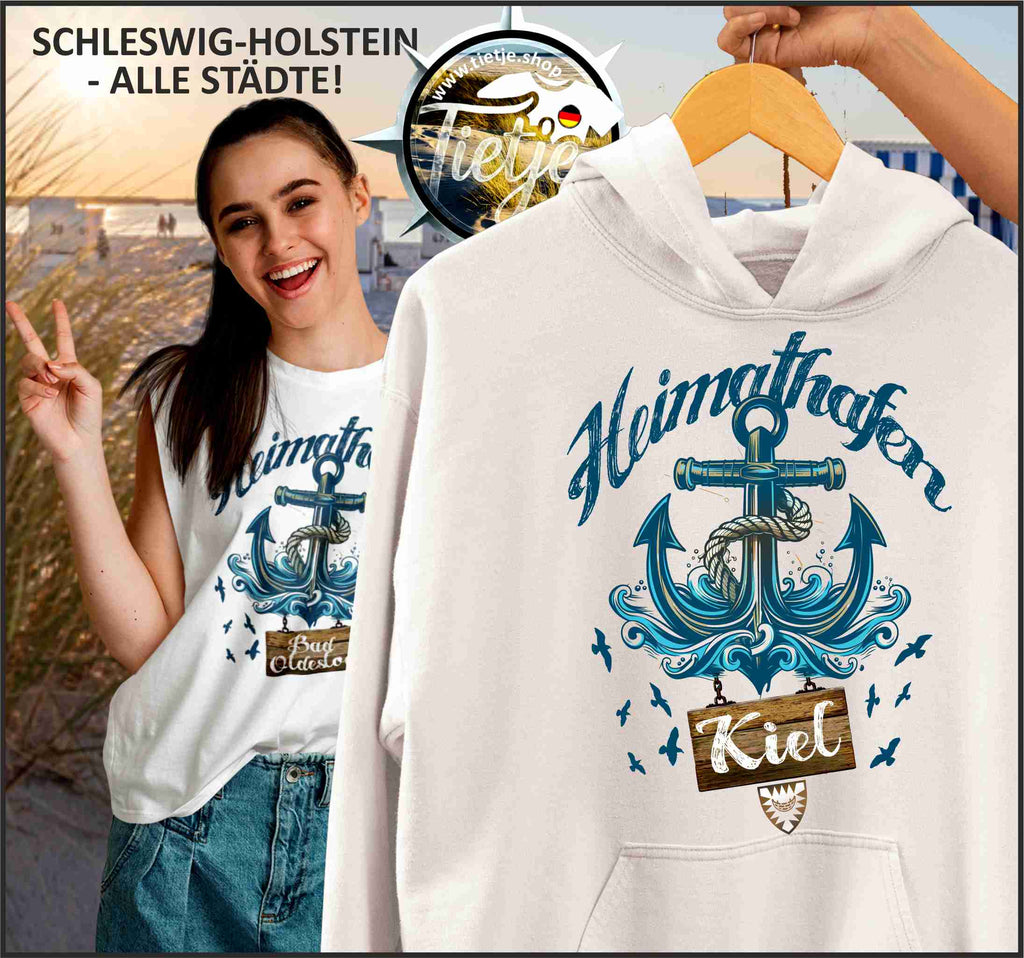 SCHLESWIG-HOLSTEIN - HEIMATHAFEN - Kiel  - Unisex Kapuzenpullover Hoodie
