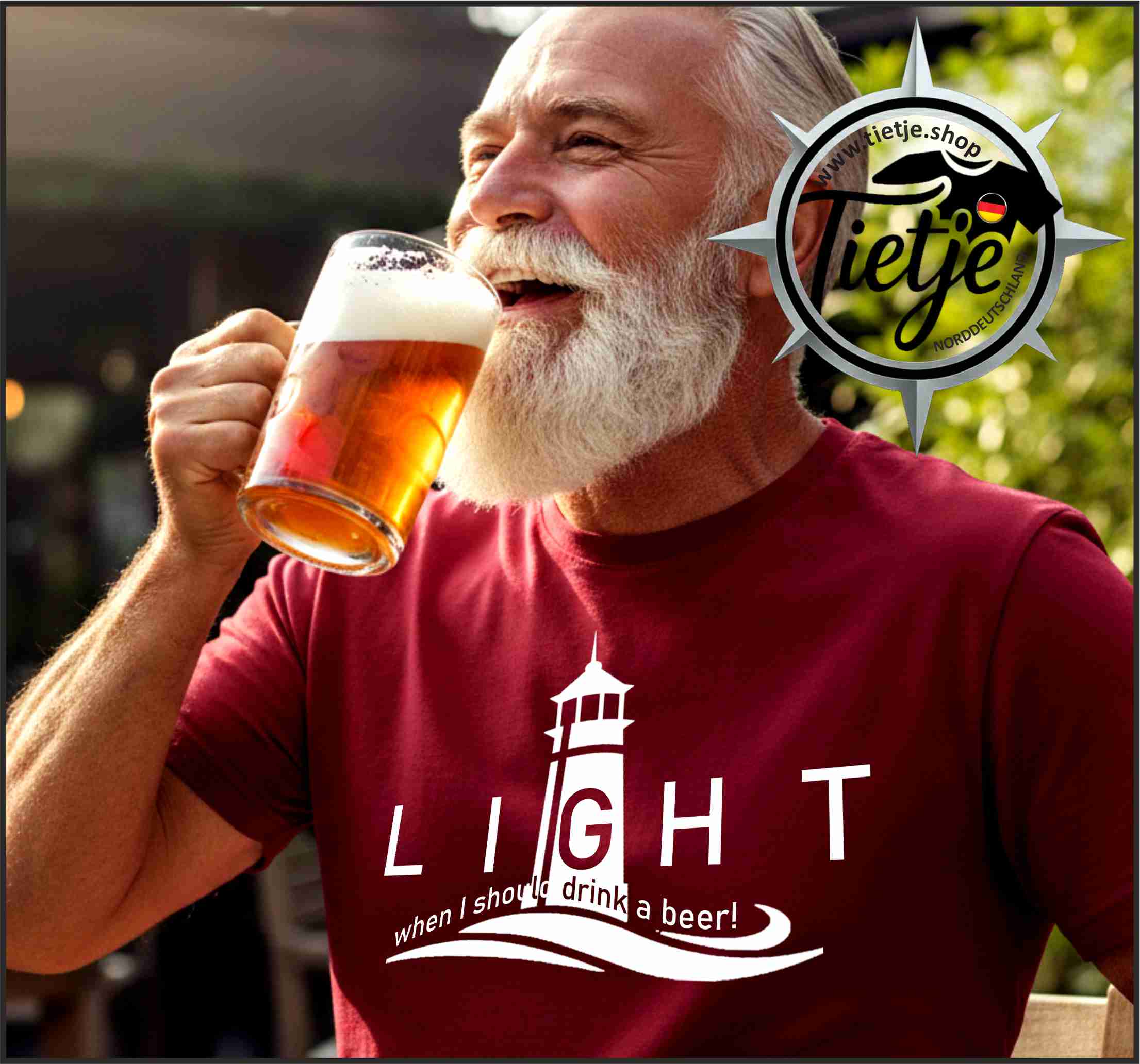 FUN & SUN - LIGHT when I should drink a beer  - Herren Shirt