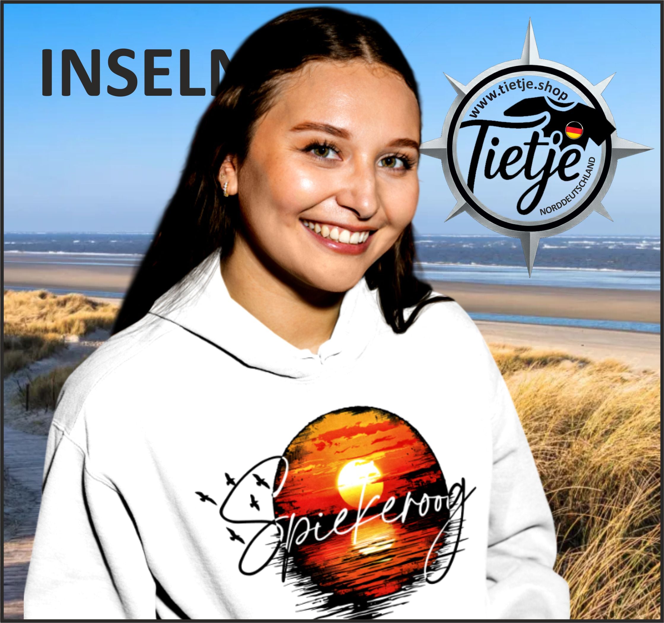 INSELN - SPIEKEROOG  - Unisex Kapuzenpullover Hoodie