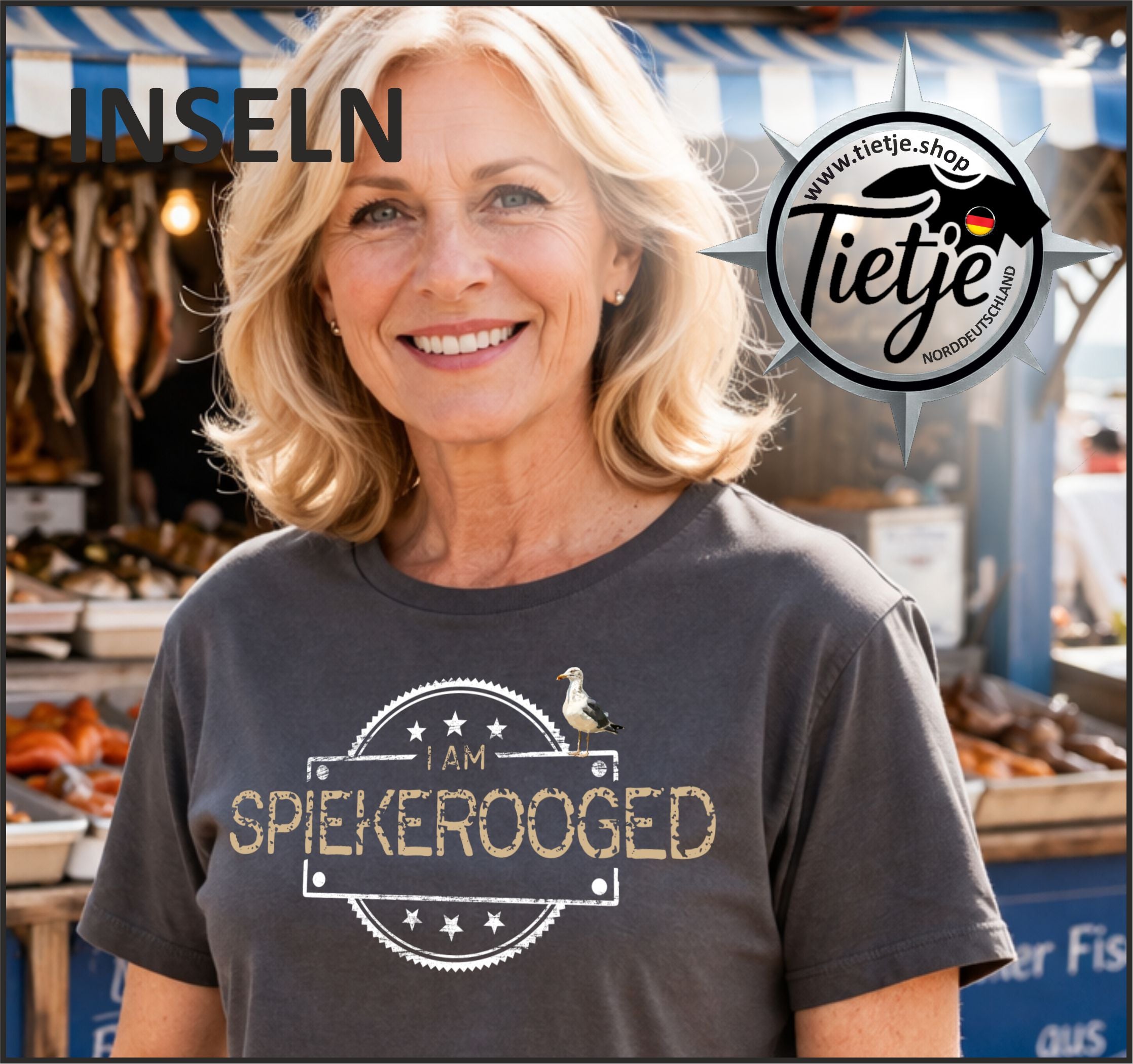 INSELN - SPIEKEROOGED  - Damen Premiumshirt