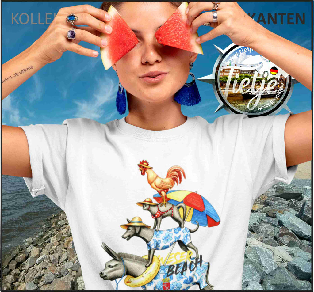 BREMEN - Stadtmusikanten - WESER BEACH  - Damen Premiumshirt