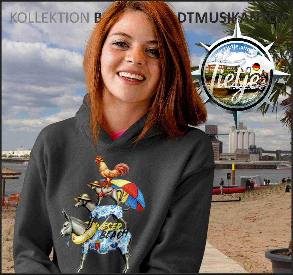 BREMEN - Stadtmusikanten - WESER BEACH  - Unisex Kapuzenpullover Hoodie